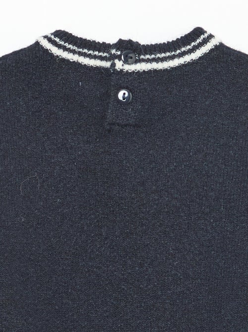 Jersey liso con bordes en contraste - Kiabi