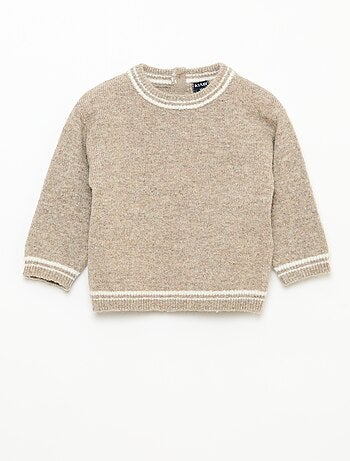 Jersey liso con bordes en contraste