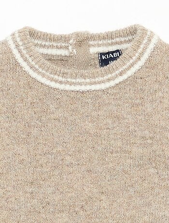 Jersey liso con bordes en contraste