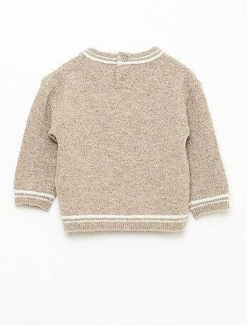 Jersey liso con bordes en contraste