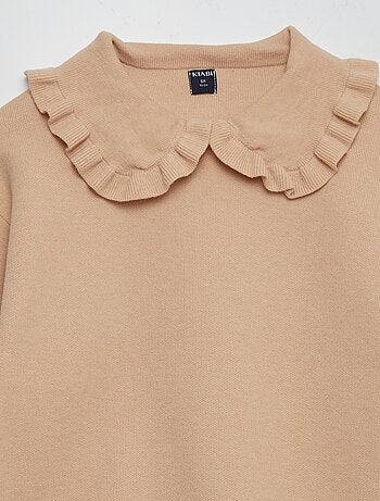 Jersey liso con cuello babero