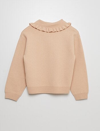 Jersey liso con cuello babero