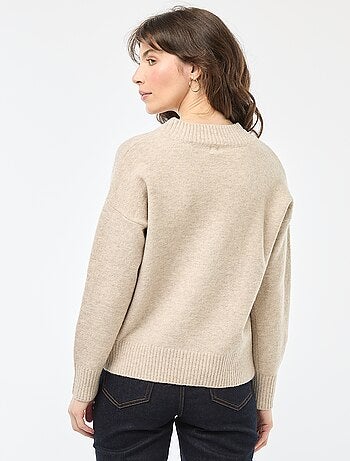 Jersey cuello en V liso