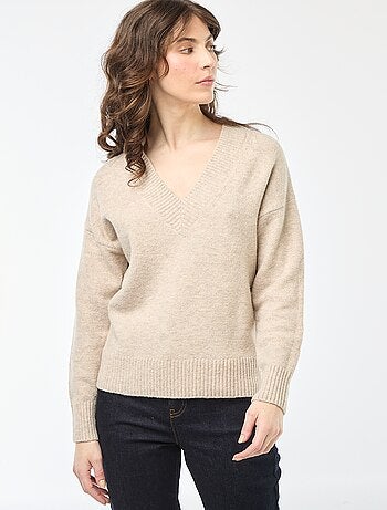 Jersey cuello en V liso