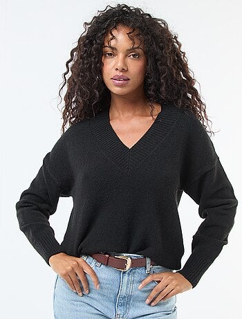 Jersey cuello en V liso