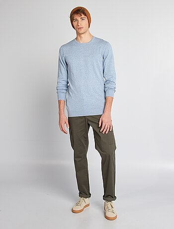 Jersey liso con cuello redondo +1,90 m