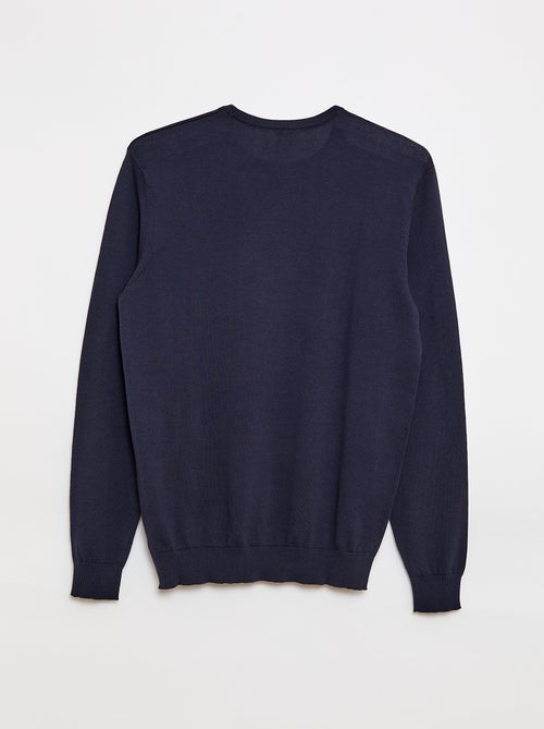 Jersey liso con cuello redondo +1,90 m - Kiabi