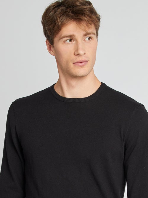 Jersey liso con cuello redondo +1,90 m - Kiabi
