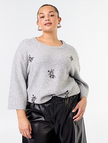 Jersey liso con strass