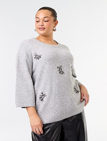 Jersey liso con strass