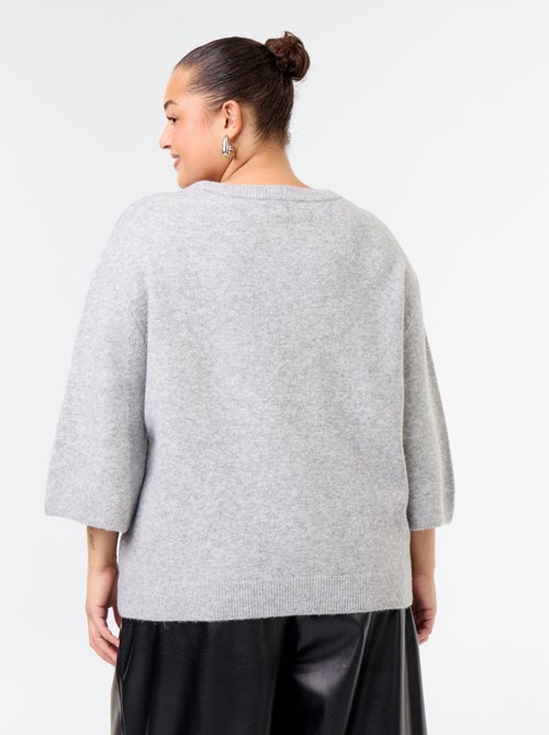 Jersey liso con strass - Kiabi