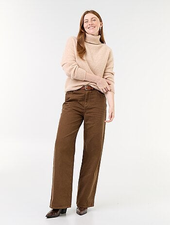 Jersey liso de cuello alto