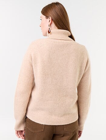 Jersey liso de cuello alto