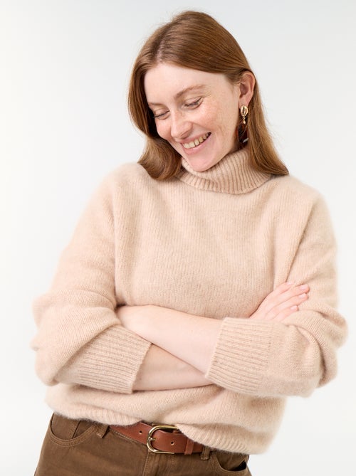 Jersey liso de cuello alto - Kiabi Jersey liso de cuello alto - Kiabi