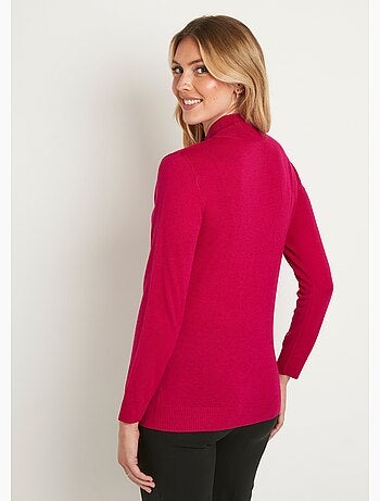 Jersey liso de cuello alto en lana merino - Afibel