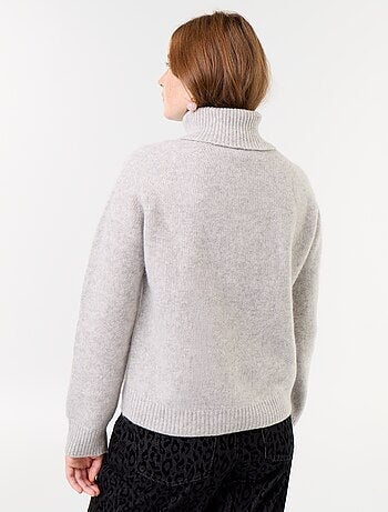Jersey liso de cuello alto
