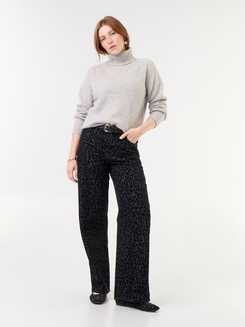 Jersey liso de cuello alto - Kiabi
