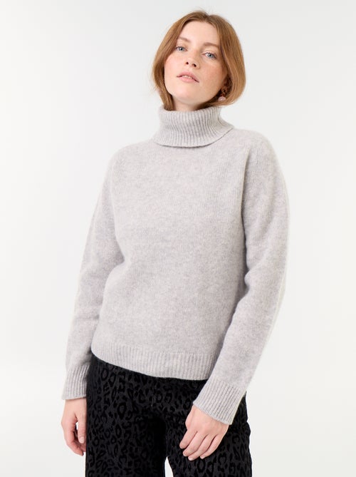Jersey liso de cuello alto - Kiabi