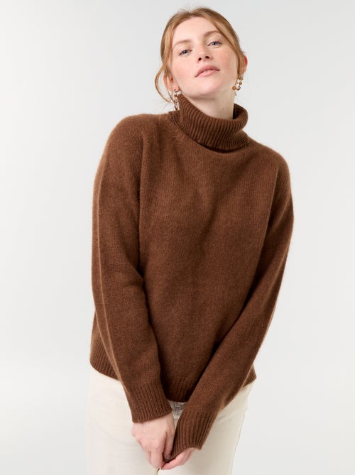 Jersey liso de cuello alto - Kiabi
