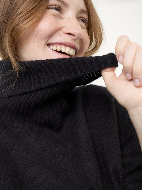 Jersey liso de cuello alto - Kiabi