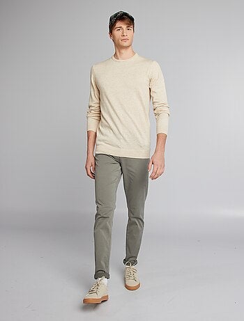 Jersey liso con cuello redondo +1,90 m