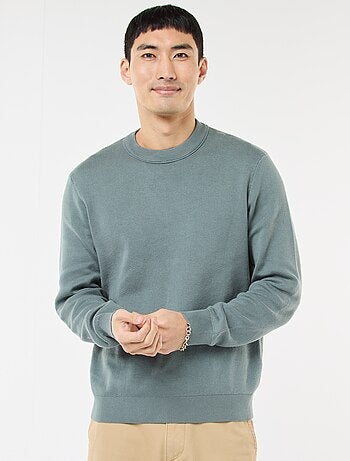 Jersey liso de cuello redondo