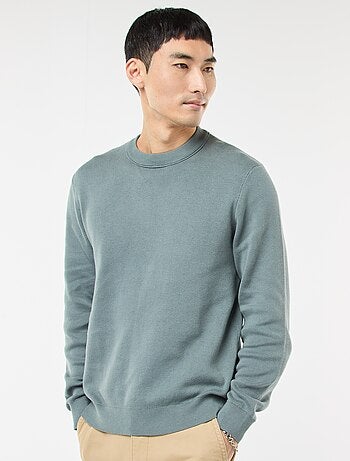 Jersey liso de cuello redondo