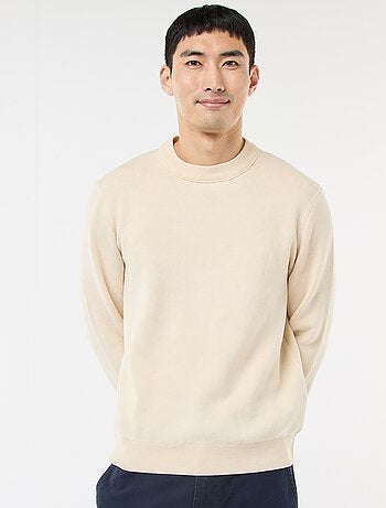 Jersey liso de cuello redondo