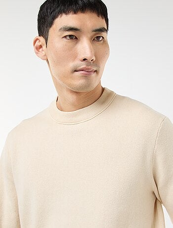 Jersey liso de cuello redondo