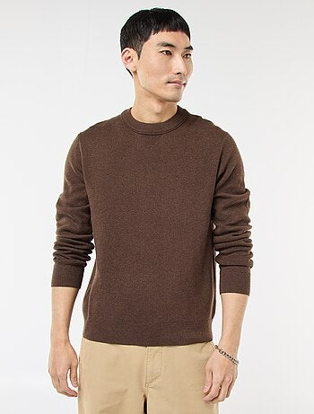 Jersey liso de cuello redondo