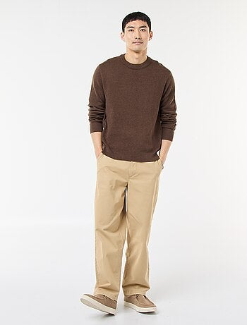 Jersey liso de cuello redondo