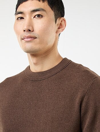 Jersey liso de cuello redondo