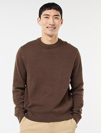 Jersey liso de cuello redondo