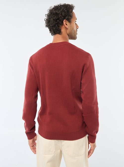 Jersey liso de cuello redondo - Kiabi