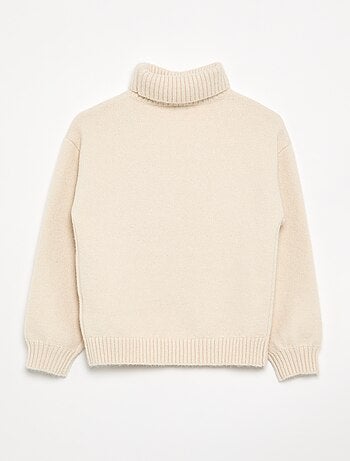 Jersey liso de cuello vuelto