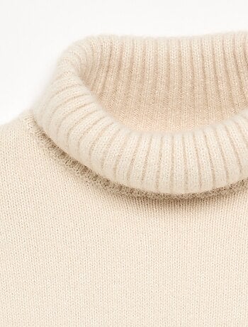 Jersey liso de cuello vuelto