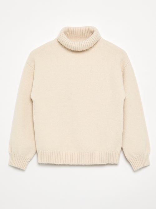 Jersey liso de cuello vuelto - Kiabi Jersey liso de cuello vuelto - Kiabi