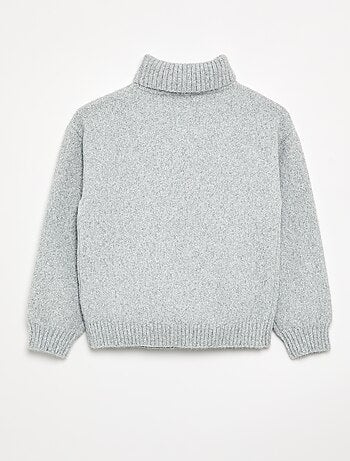Jersey liso de cuello vuelto