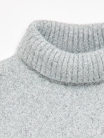 Jersey liso de cuello vuelto