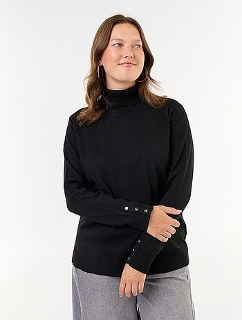 Jersey liso de cuello vuelto