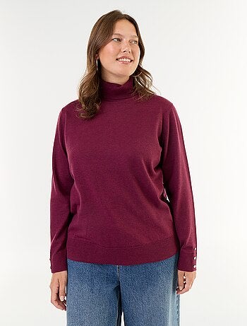 Jersey liso de cuello vuelto