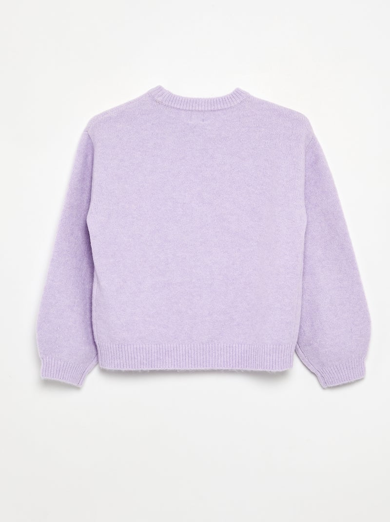 Jersey liso de manga larga Purpura - Kiabi