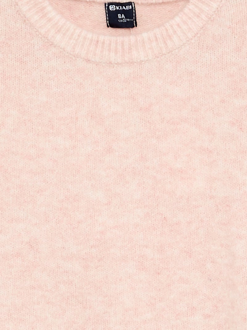 Jersey liso de manga larga Rosa - Kiabi