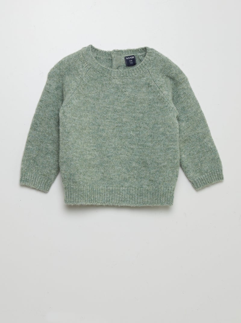 Jersey liso de punto abrigado AZUL - Kiabi