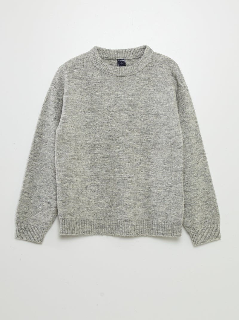 Jersey liso de punto GRIS - Kiabi