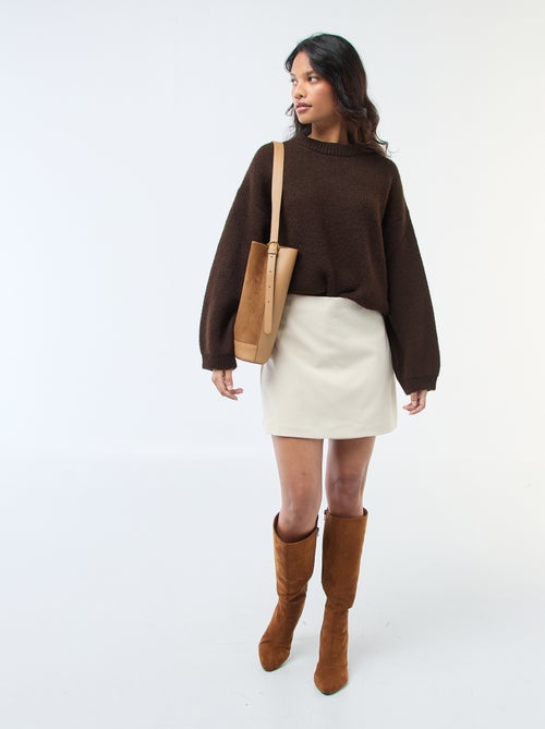 Jersey liso de punto grueso - Kiabi