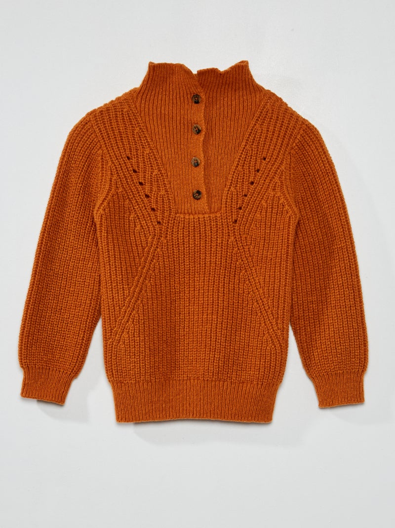 Jersey liso marrón - Kiabi