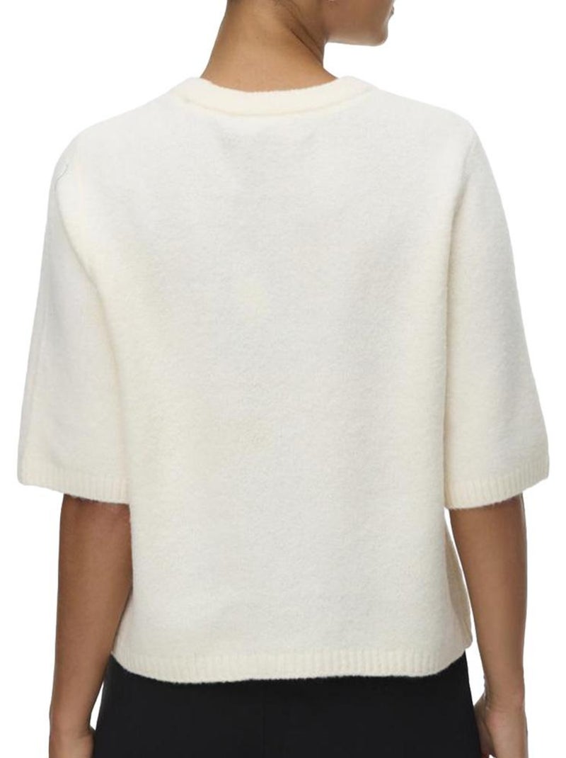 Jersey Manga Corta para Mujer Vero Moda Beige - Kiabi