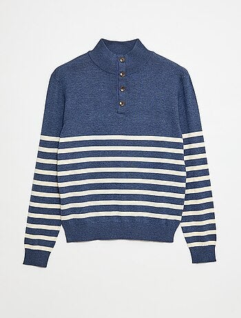 Jersey marinero con cremallera en el cuello - Fácil de Poner