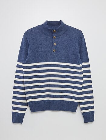 Jersey marinero con cremallera en el cuello - Fácil de Poner